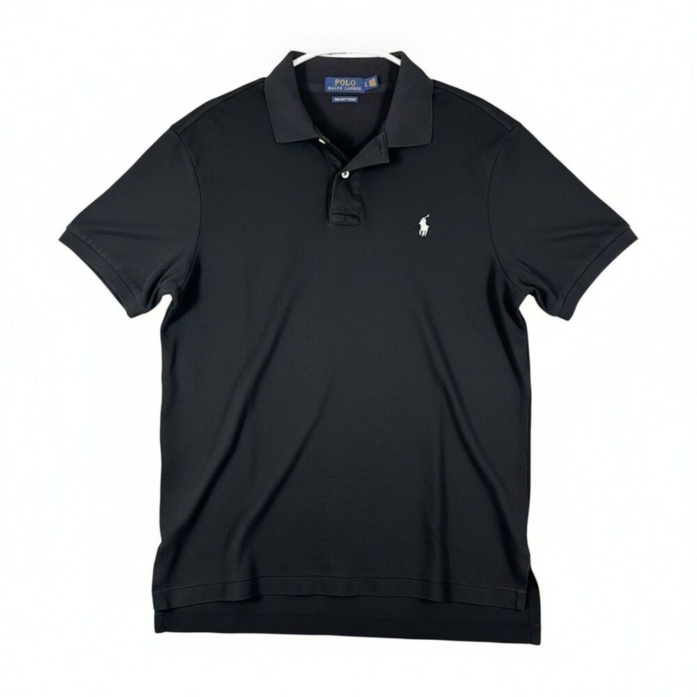 Men's Polo Ralph Lauren Pima Soft Touch Black Short Sleeve Polo Shirt S